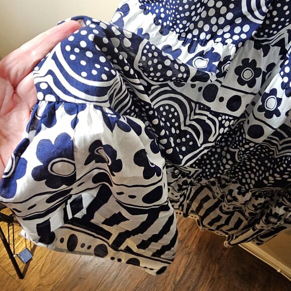 Trina Turk Maxi Dress Womens Small Off Shoulder Floral Vacation Cruise Organic - Picture 9 of 14